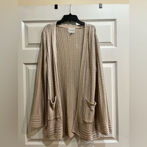 Pink rose knit cardigan